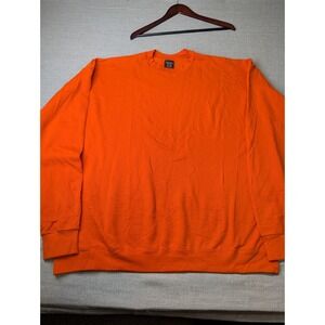 VTG Platinum Sweats Mens 4XL Orange Crewneck Sweatshirt Blank Pullover